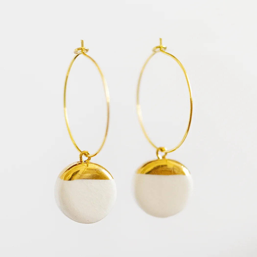 Pendientes pure de porcelana